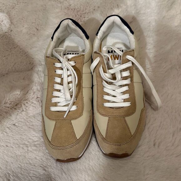 Madewell League Leather & Suede Sneakers Size 6.5 - Picture 2 of 8